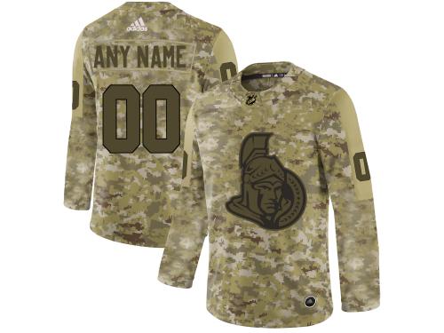 Men's Ottawa Senators Adidas Customized Limited 2019 Camo Salute to Service Jersey