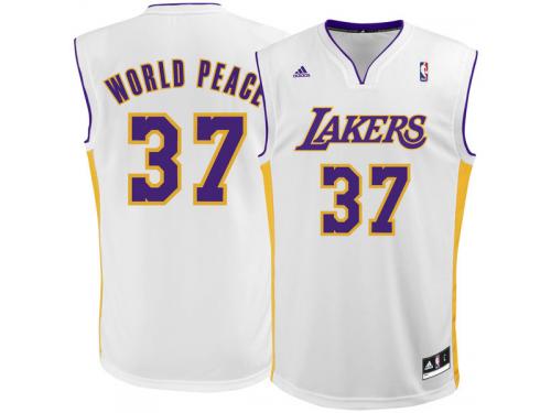 Metta World Peace Los Angeles Lakers adidas Replica Jersey - White