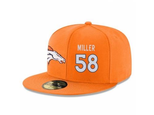 NFL Denver Broncos #58 Von Miller Stitched Snapback Adjustable Player Hat - Orange White