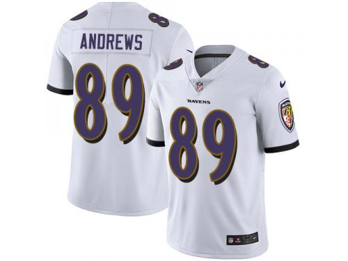 Nike Mark Andrews Elite White Road Youth Jersey - NFL Baltimore Ravens #89 Vapor Untouchable