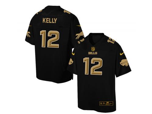 Nike Men NFL Buffalo Bills #12 Jim Kelly Black Game Jersey