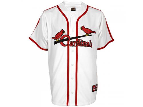 St. Louis Cardinals Majestic Big & Tall Cooperstown Replica Jersey C White