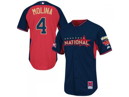 Yadier Molina St. Louis Cardinals Majestic 2014 All Star Game Jersey - Navy Blue