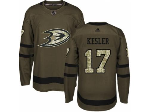 Youth Adidas Anaheim Ducks #17 Ryan Kesler Green Salute to Service NHL Jersey