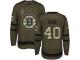 #40 Tuukka Rask Green Hockey Men's Jersey Boston Bruins Salute to Service 2019 Stanley Cup Final Bound