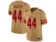 #44 Limited Kyle Juszczyk Gold Football Men's Jersey San Francisco 49ers Inverted Legend Vapor Rush