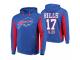 Men Buffalo Bills Josh Allen Royal Team Iconic Pullover Hoodie