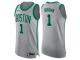 Men Nike Boston Celtics #1 Walter Brown Gray NBA Jersey - City Edition