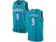 Men Nike Jordan Charlotte Hornets #9 Tony Parker Aqua Hardwood Classics NBA Jersey