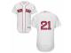 Men's Majestic Boston Red Sox #21 Roger CleMen White Flexbase Authentic Collection MLB Jersey