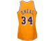 Mitchell & Ness Shaquille O'Neal Los Angeles Lakers 1996-97 Throwback Authentic Home Jersey - Gold