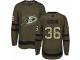 Youth Adidas Anaheim Ducks #36 John Gibson Green Salute to Service NHL Jersey